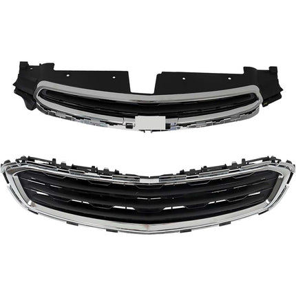 Findmall 2-Piece Chrome Front Upper and Lower Grille Set Replacement for Cruze 2015