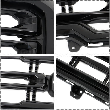 Findmall Front Mesh Grille Assembly for 2019-2021 GMC Sierra 1500, Gloss Black