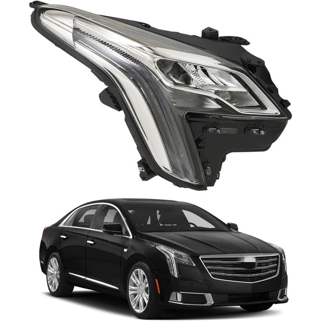 Findmall Passenger Side Headlights Assembly with DRL Replacement for XTS 2018 2019 Housing Black Lamp RH 1PC 84469440 GM2503480