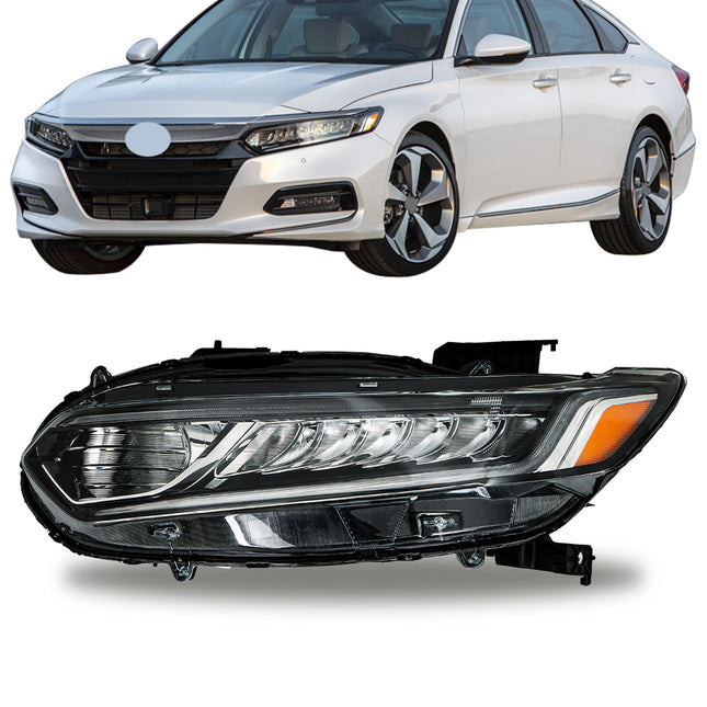 Findmall Headlight Assembly for 2018–2020 Honda Accord Front Left Driver Side, Replaces 33150-TVA-A01