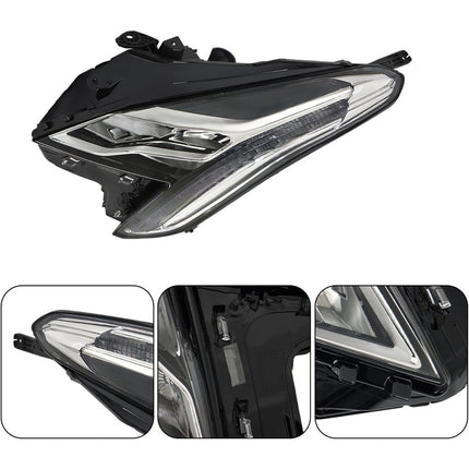 Findmall Driver Side Headlights Assembly with DRL Replacement for XTS 2018 2019 Housing Chrome Lamp LH 1PC 84469439 GM2502480