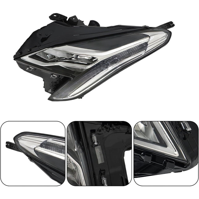 Findmall Driver Side Headlights Assembly with DRL Replacement for XTS 2018 2019 Housing Chrome Lamp LH 1PC 84469439 GM2502480