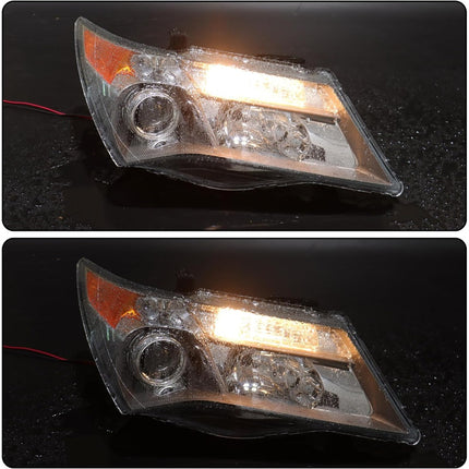 Findmall Driver Side and Passenger Side Headlights Assembly HID Replacement for Acura MDX 2007-2009 Housing Black Lamp LH RH 2PCS AC2518111 AC2519111