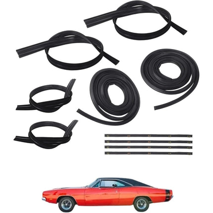 Findmall Door & Window Weatherstrip Kit for 1972-1979 Dodge D/W Pickups, 10-Piece