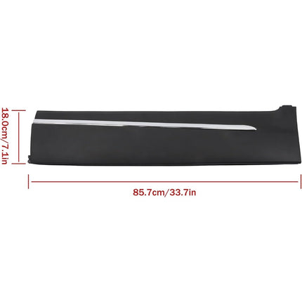Findmall Rear Left Lower Door Molding for 2019-2022 Honda Pilot, Black with Chrome Trim