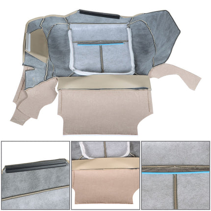 Findmall Beige Driver Side Bottom Perforated Leather Seat Cover Replacement for 2011-2014 F150 Lariat