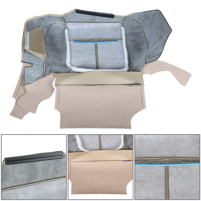 Findmall Beige Driver Side Bottom Perforated Leather Seat Cover Replacement for 2011-2014 F150 Lariat