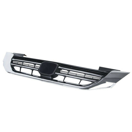 Findmall Front Bumper Grille Black and Chrome Straight Trim Replacement for Honda Accord 2013-2015