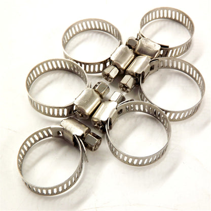 Stainless Steel Adjustable Drive Hose Clamps Fuel Line Worm Clips 3/4"-1" 100pcs