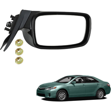 Findmall Exterior Mirror Rearview Mirror Power Glass Replacement for Camry 2007-2011 Replacement for TO1320214 Left Driver Side 5-Pin