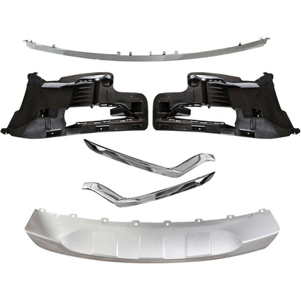 Findmall Front Lower Bumper Trim Molding Kit for 2018‑2019 Ford Explorer, Chrome Plastic
