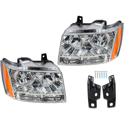Findmall Headlight Assembly Replacement for Avalanche Tahoe Suburban Chrome