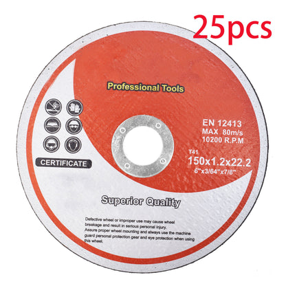 25 Pack 6"x.045"x7/8" Cut-Off Wheel - Metal & Stainless Steel Cutting Discs