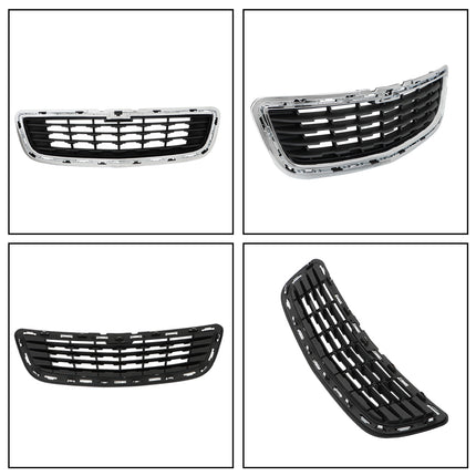 Findmall 2-Piece Chrome Front Upper and Lower Grille Set Replacement for Trax 2014-2016