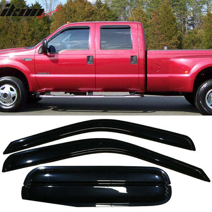 Findmall Side Window Visor Vent Rain Guard Deflector Replacement for 1999-2016 F250 F350 F450 F550 Super Duty Crew Cab
