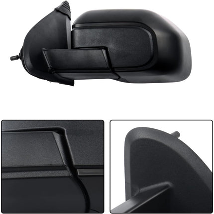 Findmall Driver Left Side Power Heated Mirror Replacement for Maverick 2022-2024 Replacement for NZ6Z17683L w/Blind Spot Matte Black Electric 7-Pin Connector Compatible
