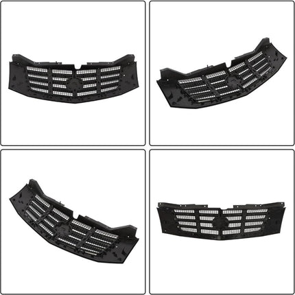 Findmall 2-Piece Black Front Grille Panel and Hood Grille Molding Trim Kit Replacement for Escalade and Escalade ESV 2007-2014 23190289 15907251