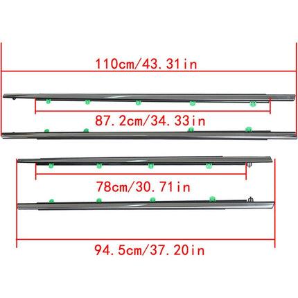 Findmall Chrome Outer Window Belt Weatherstrip Kit for 2012-2016 Honda CR-V