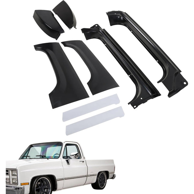 Findmall 8-Piece Rocker Panel Cab Corner and Wheel Arch Repair Kit for 1973-1987 Chevrolet GMC C/K Standard Cab
