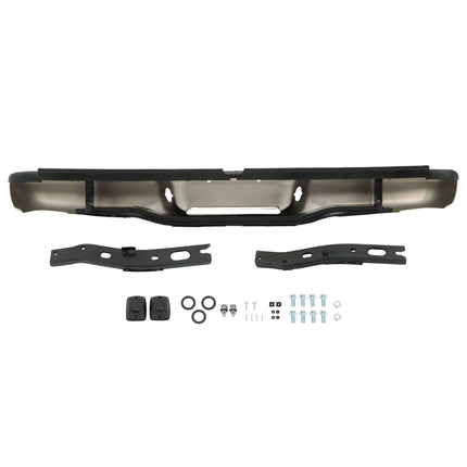 Findmall Steel Rear Step Bumper for 1995-2004 Toyota Tacoma Black Chrome TO1102214 TO1102215
