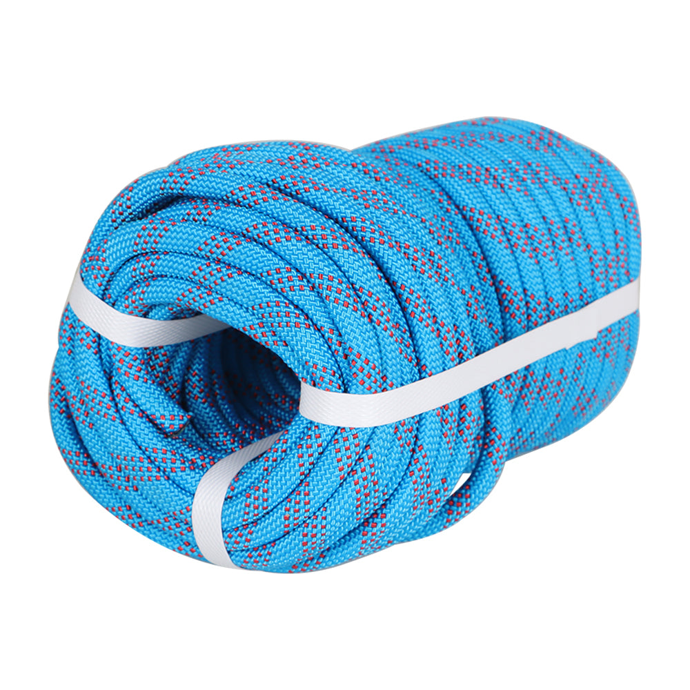 findmall 3/8 Inch 100 Feet Braided Polyester Rope Tree Work Rope Rigging Rope for Outdoor Swing Camping 3250 LBS Blue Red