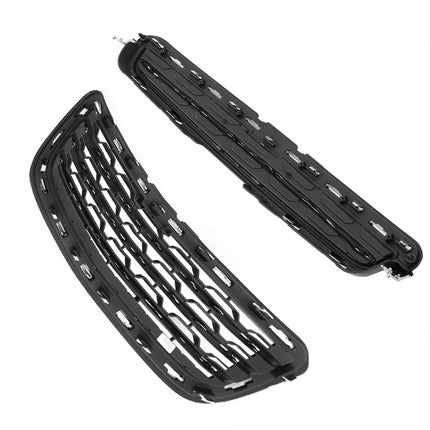Findmall 2-Piece Black Front Lower Inner Grille with Chrome Molding Replacement for Trax 2014-2016 GM1200727