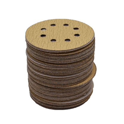 findmall 100PCS 5 Inch 8 Holes Hook and Loop Sanding Discs 80 Grit Sandpaper for Sanding Grinder Polishing Accessories