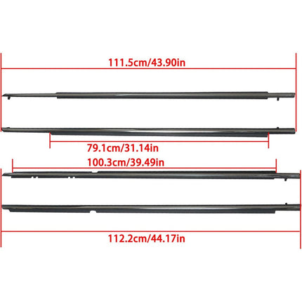 Findmall Chrome Window Weatherstrip Kit for 2007-2011 Toyota Camry, 4-Piece