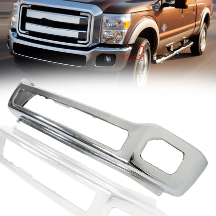 Findmall Chrome Steel Front Bumper Face Bar Replacement for 2011-2016 Ford F-250 and F-350 Super Duty, BC3Z-17757-B, FO1002416