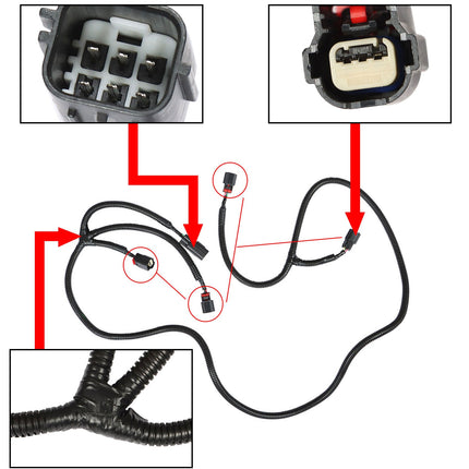 Findmall Rear Park Assist Wire Harness Replacement for 09-19 RAM 1500 10-18 RAM 2500 3500 68031820AA