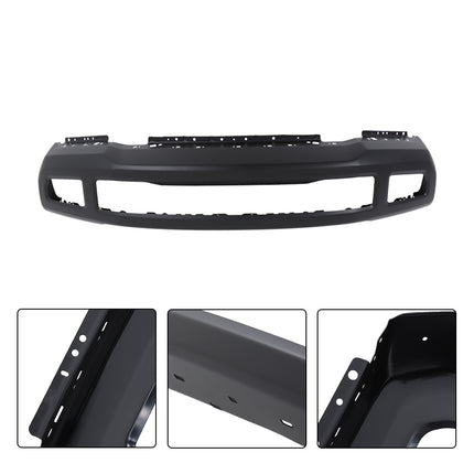 Findmall Black Steel Front Bumper Face Bar with Fog Light Holes Replacement for 2017-2019 Ford F-250 and F-350 Super Duty, FO1002442