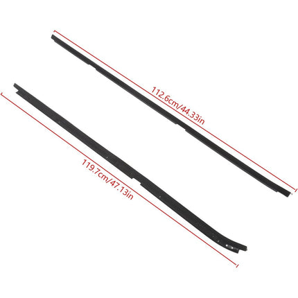 Findmall Window Weatherstrip Kit for 1982-1987 Buick Regal, 4-Piece, Black & Chrome