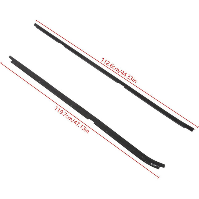 Findmall Window Weatherstrip Kit for 1982-1987 Buick Regal, 4-Piece, Black & Chrome