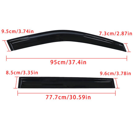 Findmall 4PCS Side Window Visor Sun Deflector Rain Guard Vent Shade Black Replacement for 2017-2020 Jeep Compass