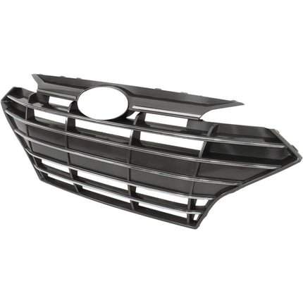Findmall 9-Piece Front Grille and Trim Kit for 2019-2020 Hyundai Elantra Sedan, Black and Chrome