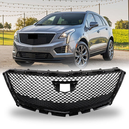 Findmall Glossy Black Mesh Front Upper Grille Replacement for XT5 2016-2020