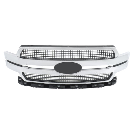 Findmall Front Grille Upper Chrome Mesh Style Replacement for F150 2018-2020