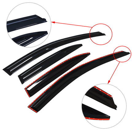 Findmall Side Window Visors Rain Guard Wind Vent Shade Deflector Replacement for 2009-2014 TSX 4-Door Sedan