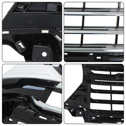 Findmall Chrome and Black Front Upper Bumper Grille Replacement for Silverado 2500HD and 3500HD High Country 2024-2025 86533026