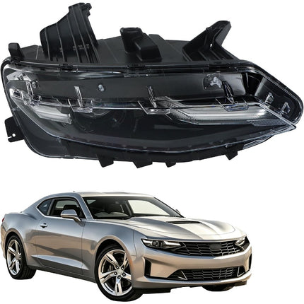 Findmall Passenger Side Headlights Assembly Replacement for Camaro LS/LT 2019-2024 Housing Black Lamp RH 1PC 84756146