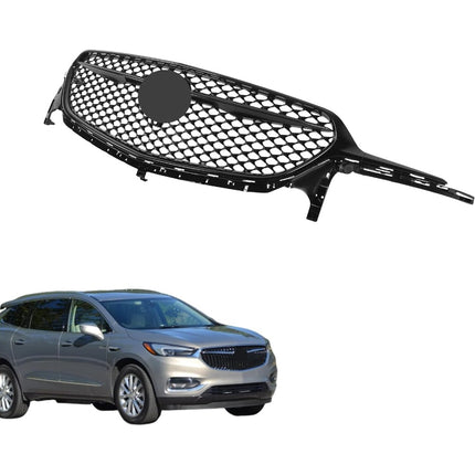 Findmall Glossy Black Honeycomb Front Bumper Radiator Grille Replacement for Enclave 2018-2021 84739634
