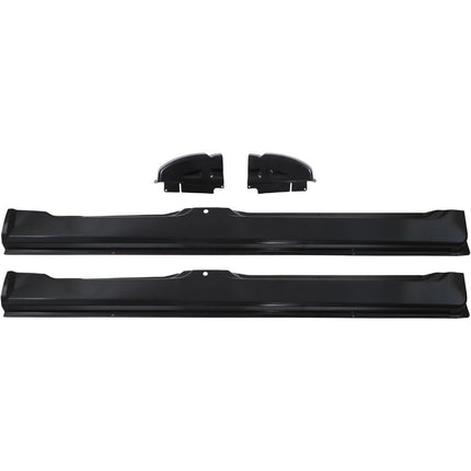 Findmall 4-Piece Rocker Panel and Cab Corner Kit for Dodge Ram 1500 2002-2008 and 2500 3500 2003-2008 Quad Cab, Black