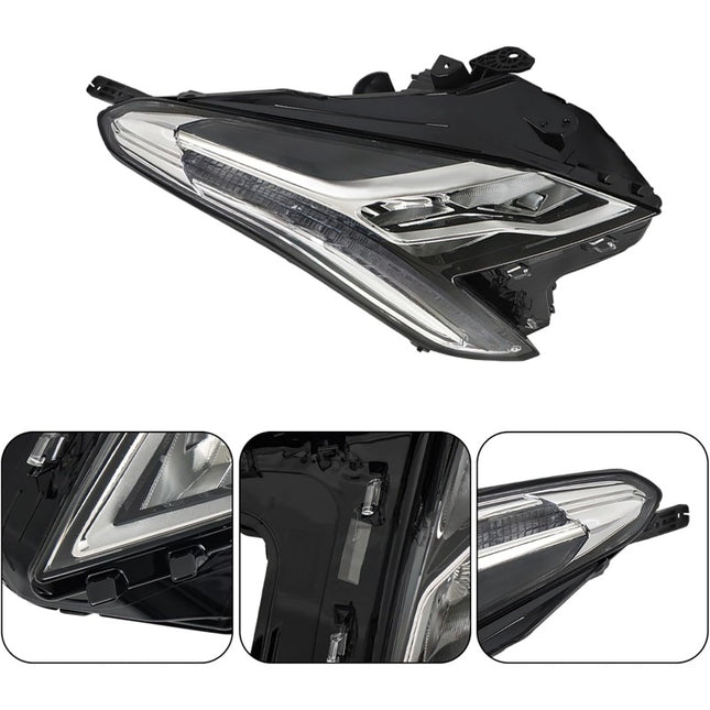 Findmall Passenger Side Headlights Assembly with DRL Replacement for XTS 2018 2019 Housing Black Lamp RH 1PC 84469440 GM2503480