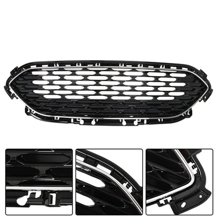 Findmall Glossy Black Front Grille with Chrome Perimeter Frame Replacement for Escape 2020-2022
