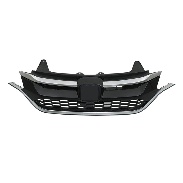 Findmall Chrome and Black Honeycomb Front Bumper Grille Replacement for CR-V 2015-2016