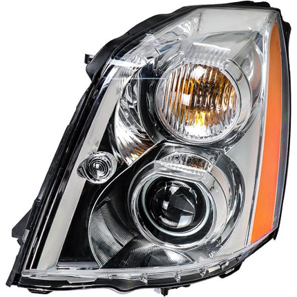 Findmall Driver Side Headlights Assembly HID Replacement for DTS 2008-2011 Housing Chrome Lamp LH 1PC 20861482