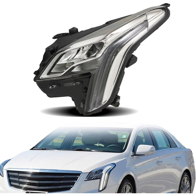 Findmall Driver Side Headlights Assembly with DRL Replacement for XTS 2018 2019 Housing Chrome Lamp LH 1PC 84469439 GM2502480