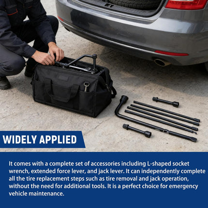 Findmall Spare Tire Lug Wrench Tool Kit for Jack Replacement for 2007-2015 Ram 2500 3500 with Case