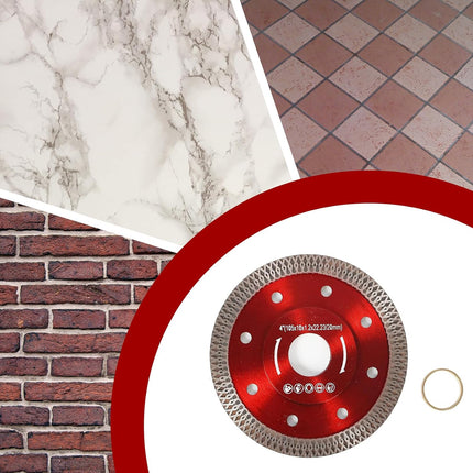 findmall 4 Inch Super Thin Diamond Porcelain Saw Blades for Ceramic Tile, Porcelain, Granite & Marble Cutting (5 Pack)
