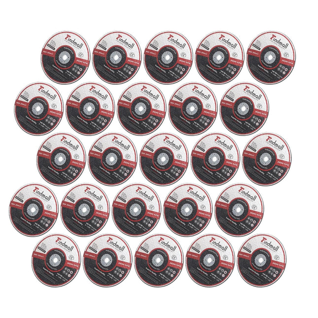 Findmall 25 Pack 3" x 1/16" x 1/4" Cut Off Wheel – Cuts Metal, Steel, Stainless Steel Aluminum Oxide, 1/16" Thin Disc for Angle Grinder, 1/4" Arbor